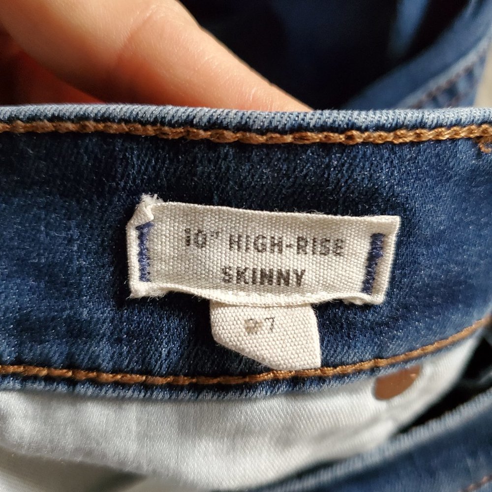 Madewell 10 Inch High Rise Skinny Jeans in Tarren Wash Thermolite Size 27 - Picture 10 of 15